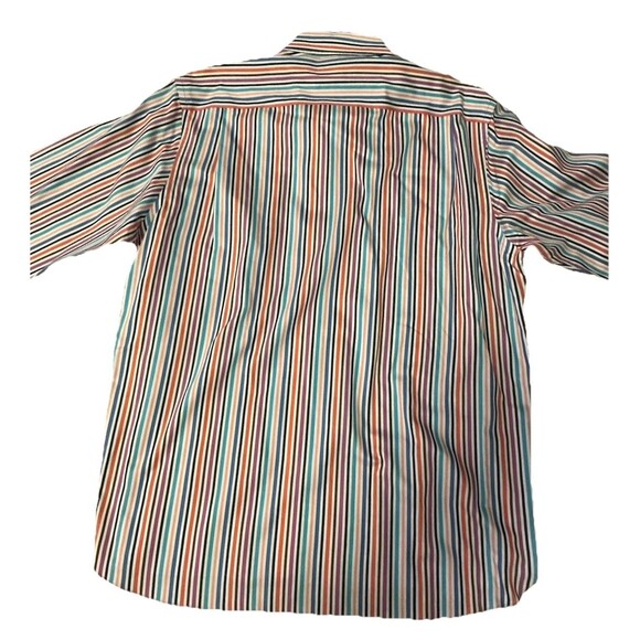 Paul Fredrick Slim Fit L/S Dress Shirt 100% Cotton Multicolor Men’s Size XL - Picture 7 of 8